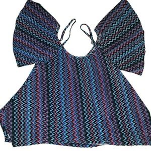 Sunny + 74 Cold Shoulder Top Small Multi NWOT